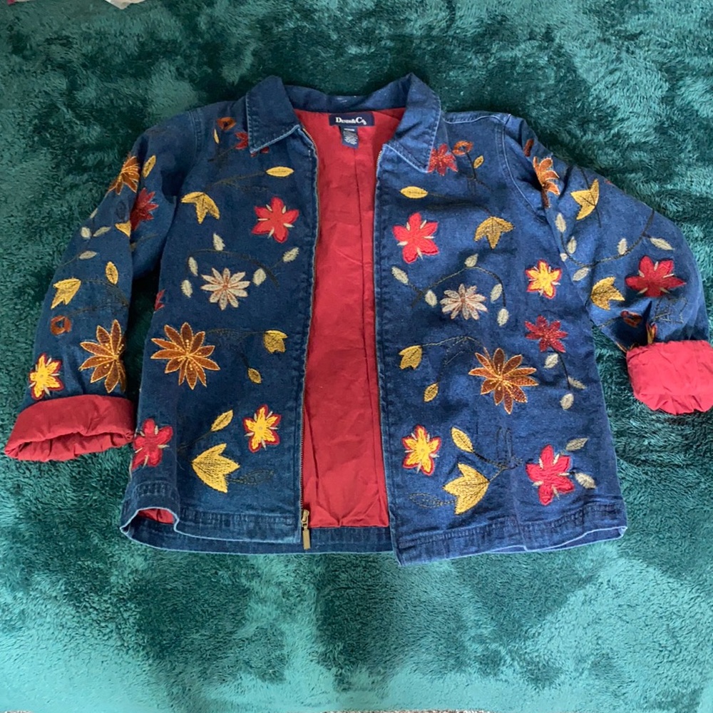 Vintage Embroidered Fall Jean Jacket. I’m obsessed, but my boyfriends isn’t
